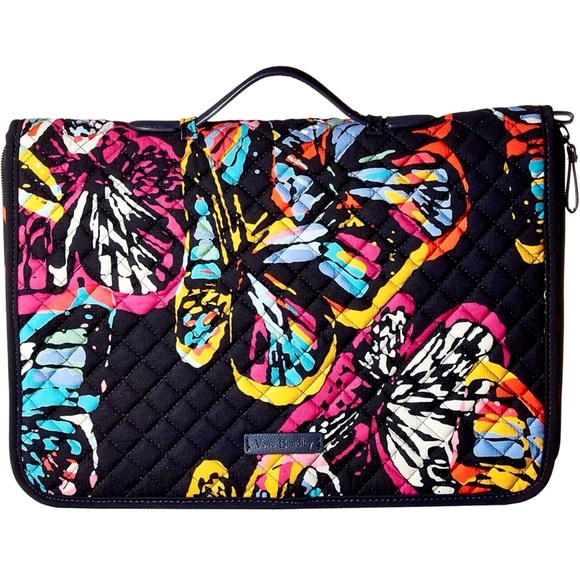 NWT Vera Bradley Iconic Tablet Tamer Organizer In Buterfly Flutter Print - Picture 1 of 9